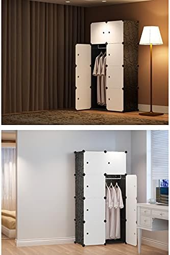Facmas prijenosni ormar za pohranu Portable ormar za ormar za odjeću Bijela spavaća soba Armoire