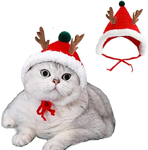 Mali pas Božićni šešir Mačka Santa Head Worth za njegovanje ljubimce za kućne ljubimce kostim