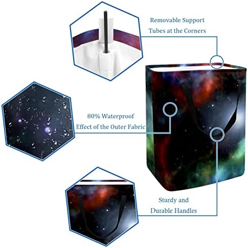 DJROW Organizator korpe za pranje veša Univerzum Galaxy sklopiva korpa za skladištenje sa ručkama korpe za organizaciju
