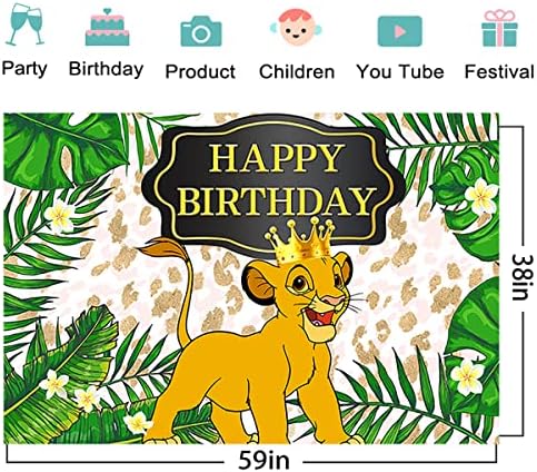 Lion pozadina za rođendanske potrepštine Lion Baby tuš baner za dekoracije za zabave Lion Photo Background