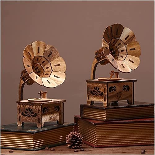 Luvadu Retro Music Box Drvena personalizirana fonografska kutija Kreativna igračka Naslovna ukras Poklon za prijatelje za dječje kćer rođendan