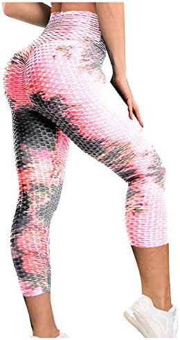Tie-boje prozračne dizanje hipože Yoga hlače cvjetne pantalone za ispis za žene mjehuriće duge pantalone
