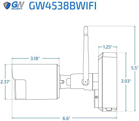 GW Security 4MP WiFi-baterija s dva načina audio svjetlosnog metka sa dodatkom sigurnosne kamere