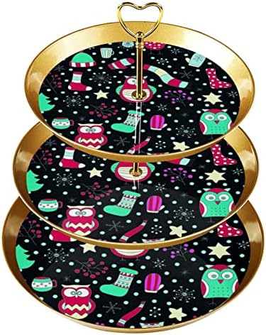 Lyetny 3 rasta za tortu od kolača Zlatni Cupcake Kolači za čajnik za čaj, vjenčanje i rođendan, snježne