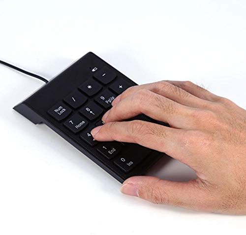 ASHATA bežične numeričke pločice, USB Numerička tastatura Mini Numerička tastatura Numpad 18 tasteri tastatura