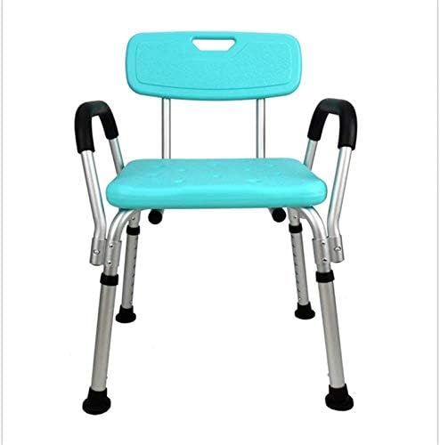 GOODBZ stolice, tuš sjedalo za tuširanje Podesiva visina, tuš sjedala s rukama i stražnjom tuš stolom / plavom bojom