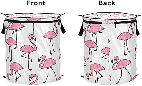 xigua Pink Flamingos uzorak Popup korpa za veš, sklopiva prenosiva korpa za prljavu odeću