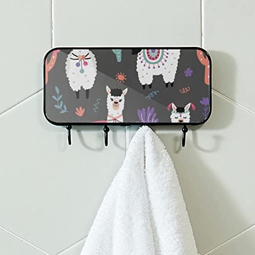 Držač ručnika Zidni nosač ručnika kupatilo dekor ogrtač ogrtač Odjeća za kaput Alpaca sa cvijećem