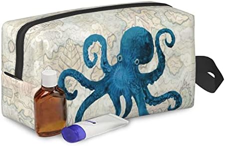 Yumqseos TOUT WCSRY TOG, velika šminkarska torba, prijenosna kesa za brijanje, retro hobotnica, torba za pranje
