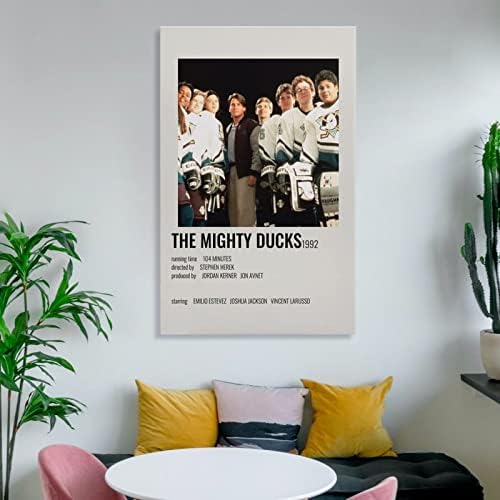 Vintage Movie Posters The Mighty Ducks Poster minimalistički Poster platno slikarstvo zid Art Poster za spavaću sobu dnevni boravak Decor08x12inch