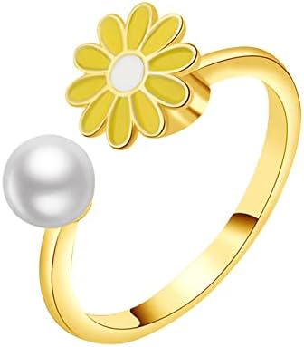 2023 Novi prsten srebrnog anksioznog ribolova za žene za žene podesive otvoreni kubični cirkonijski prsten za anksiozni oralni prsten