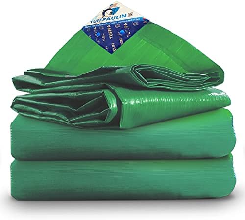 Tuffaulin 20ft x 26ft 10 mil zelene boje, egzualna teška teška cerada, tarpe, metalni grommetci, djevičan,
