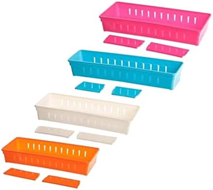 Operitacx 8kom 3 kutija za odlaganje za fioke plastične fioke korpe fioke kutija za organizatore pregrada