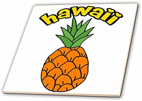 3drose Funny Hawaii Hawaiian ananas voće Travel Cartoon-pločice