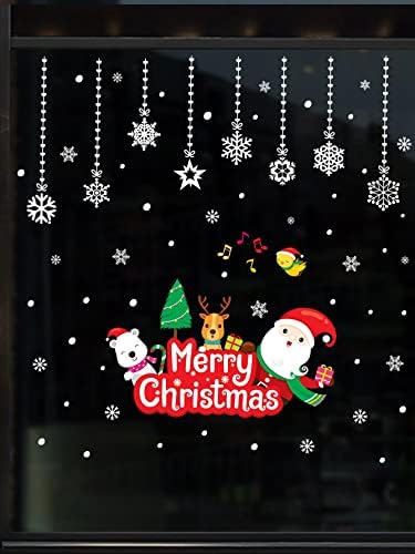 ABZEKH Božić Decor-Božić dekoracije Božić 2pcs Božić Cartoon & Slogan grafički zid naljepnica Božić ukrasi
