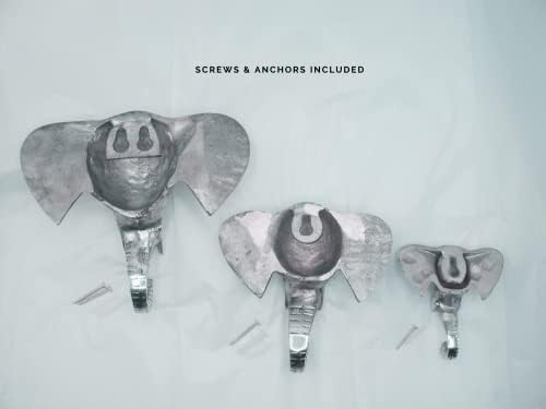 Star Rose Accents-3 PC Dekorativni set s metalnim kukama za slono, teške zidne kuke u SM Med & Velikoj
