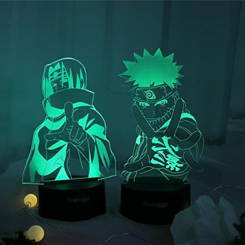 Noćno svjetlo 3D Anime Led svjetlo 3D vizuelna iluzija lampa dodir 7 daljinsko upravljanje promjenom boje 16 tona akrilna LED lampa Anime Led svjetlo za djecu anime likovi svjetla 2 kom