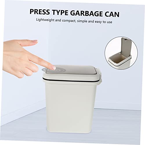 MagicLulu Push Trash Can ured za otpad Kancelarija Kante za smeće Kante za smeće Mala otpada Mini smeće Kantu za smeće sa poklopcem Desktop smeće Kanti za smeće za kućni otpad plastični