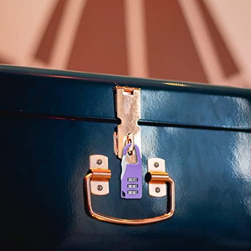 7 Pack Mini Lock Lock 3-znamenkasti broj Kombinacija koda mini mini kombinacija Long Long Long Lock Prijenosni putnik Nošenje prtljaga Sigurnost prtljaga za teretanu Backpack Padlock