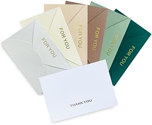 Aurori zahvalne kartice sa kovertama – luksuzan stacionarni Set sa praznim kartama i kovertama