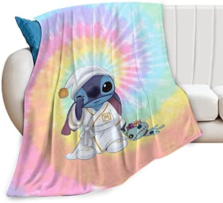 Stitch pokrivač za djevojke za djevojke za djecu za djecu za djecu za odrasle crtane flanelne prekrivene pokrivače za kauč kauč na kauču 40 x50