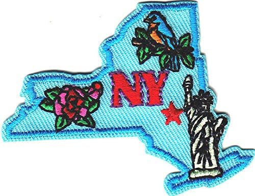 New York državni oblik željeza na patch velikoj jabučnoj statui slobode