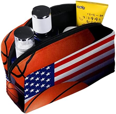 Toaletna torba, kozmetička torba za putovanja za žene muškarce, košarkaška američka zastava