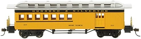 Bachmann Industries 1860-1880 putnički automobili-Combine-Durango & Silverton 213, žuta, crn