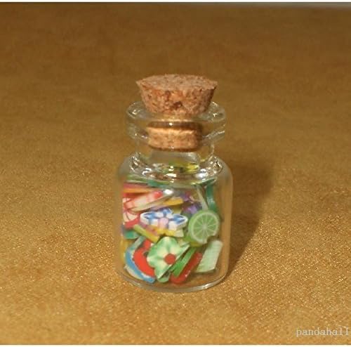 Pandahall 10pcs Clear Glass Empty Jars bočice, posude za perle za boce sa drvenim čepovima 70x27mm