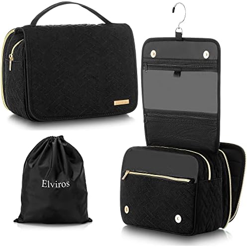 Elviros viseća toaletna torba za žene, velika putna torba za šminkanje kozmetička torbica, vodootporni