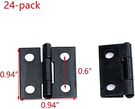 Hevstil 24-pakovanje 24 × 24mm šarke za vrata preklopna šarke za vrata za ormare, drvene kutije, kutije