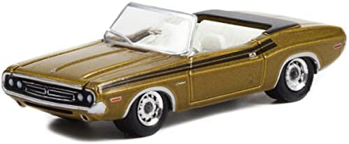 1971 Challenger 340 Pretvoriti. Gold Met. sa crnim prugama Mod Squad TV serija holivudska serija 1/64 Diecast Model automobila kompanije Greenlight 44940 a