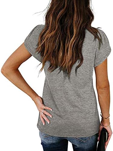 Labavi fit ženska bluza vrhovi V izrez Party stilski majica tanke pamučne košulje za žene