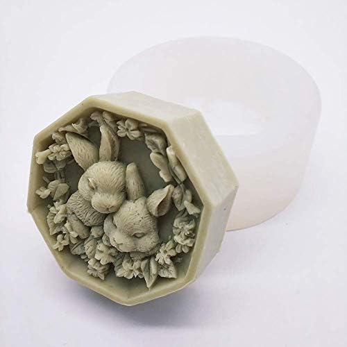 Oktonski omoti sa cvijećem silikonski sapun kalup Uskrs zeko ručno rađeni sapuni sa sapunom DIY HANDICRAFT CLAY SIM AROMA KAMENA DANAS