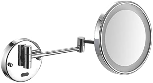 Smart senzorski prekidač za šminke sa svjetlima i uvećanjem, hromiranim LED zidom montiranim zrcalom, proširivo ogledalo za brijanje, USB, 7x