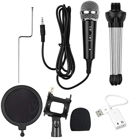 mikrofon video mikrofon Kit 3.5 mm Plug Home Stereo MIC stoni Stativ za PC Video ćaskanje igranje podcasta snimanje
