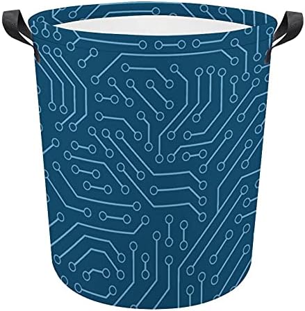 Računarska torba za veš sa mikročipom sa ručkama okrugla korpa vodootporna korpa za odlaganje sklopiva 16,5