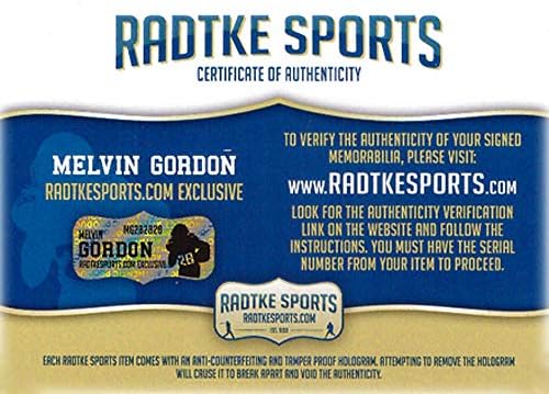 Melvin Gordon Autographed / potpisan Wisconsin Badgers Speed autentična NCAA kaciga sa natpisom Statistike karijere