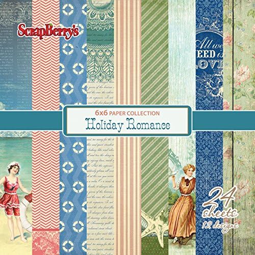 Scropberry's Holiday Romantika 12 Jednostepenski dizajn papir, 6 x 6