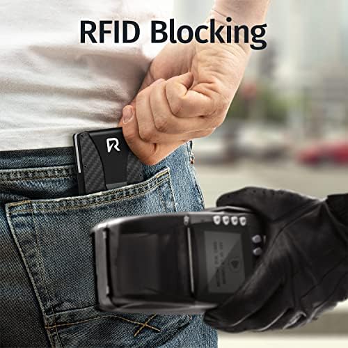 Ronyxet minimalistički novčanik od karbonskih vlakana za muškarce - RFID blokirajući novčanik, držač vizitkarte