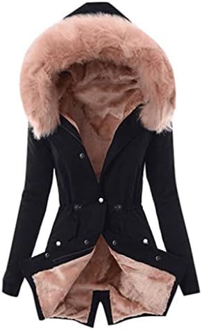 Nokmopo fleece jakna Ženska dame kaput Ženska zimska topla debela dugačka jakna kapuljač kapuljača ženski zimski kaputi