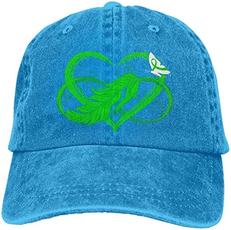Zsvnb Cholangiocarcinom šešir žučni kanal svijest rak bejzbol kape pero zelene trake šešir Cholangiocarcinom
