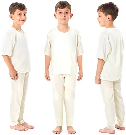 Čista vuna prirodni Merino osnovni sloj za djecu dječake od 1 do 11 godina gornja majica i donji termo dugi Johns Set