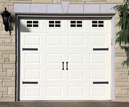 Yogo Magnetic dekorativna garažna vrata Akcenti | Faux šarke ručke hardverski komplet / Crna