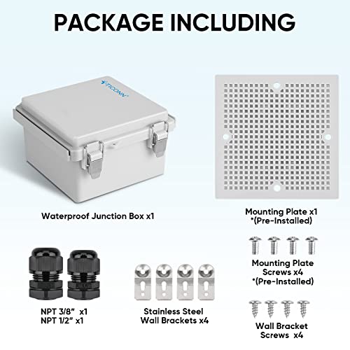 Ticonn vodootporna električna razvodna kutija IP67 ABS plastični kućište sa šarkama sa šarkama