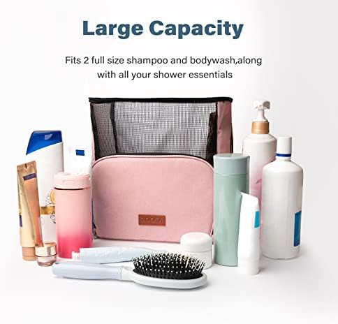 Zoosa teretana tuš torba, prijenosna mreža za tuširanje Caddy Bag sa džep telefona za spavaonice, kompatibilan sa bocem u punoj veličini, 2022. nadograđeno viseće tuš kabine