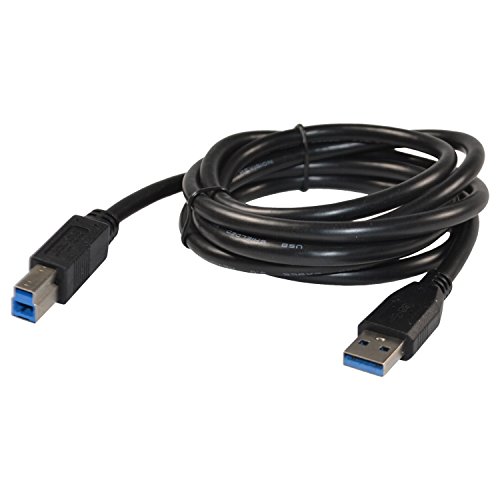 HQRP 6FT USB 3.0 Tip A-musko do B-muški kabel za prijevoz podataka Super brzina za vanjski Hard disk HDD / SSD kućište; Priključna stanica; USB3.0 replikator čvorišta / porta; Kamera; Skener; Printer + coaster