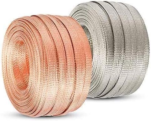 Nianxinn bakarna pletena žica ravna pletena bakarna žica odvodni kabl električni nasukani goli fleksibilni Spiralni uzemljeni provodni provodnici 1m žica za izradu nakita