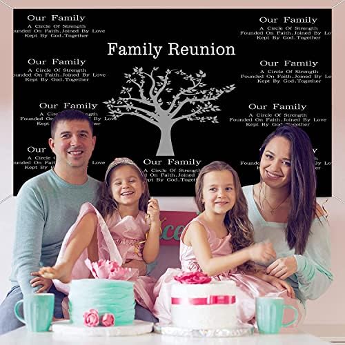 Porodično okupljanje pozadina za porodično okupljanje dekoracije MEETSIOY 5X3FT Black Family
