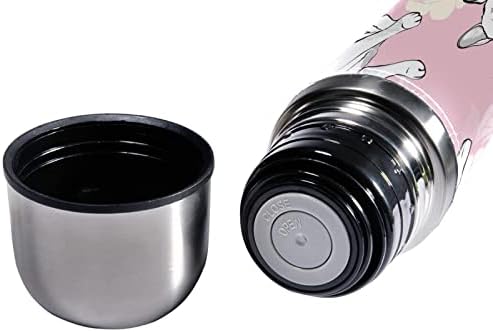 SDFSDFSD 17 oz Vakuum izolirane boce od nehrđajućeg čelika Sportska kavana Travel Milica Frish originalna koža Zamotana BPA, bijeli pug uzorak ružičaste pozadine